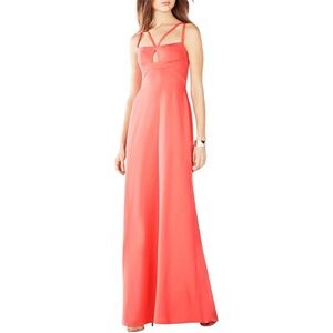 BCBG Max Azaria Coral Maxi Cutout Dress